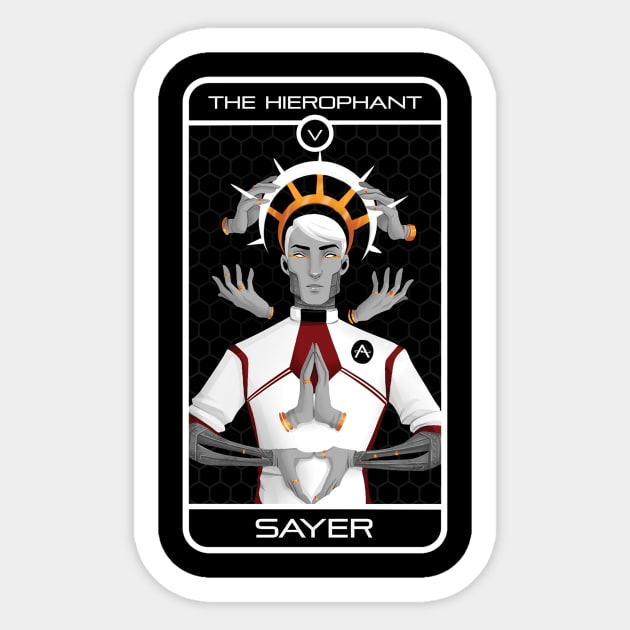 The Hierophant V - SAYER Sticker by SAYER/Brute Force Podcasts
